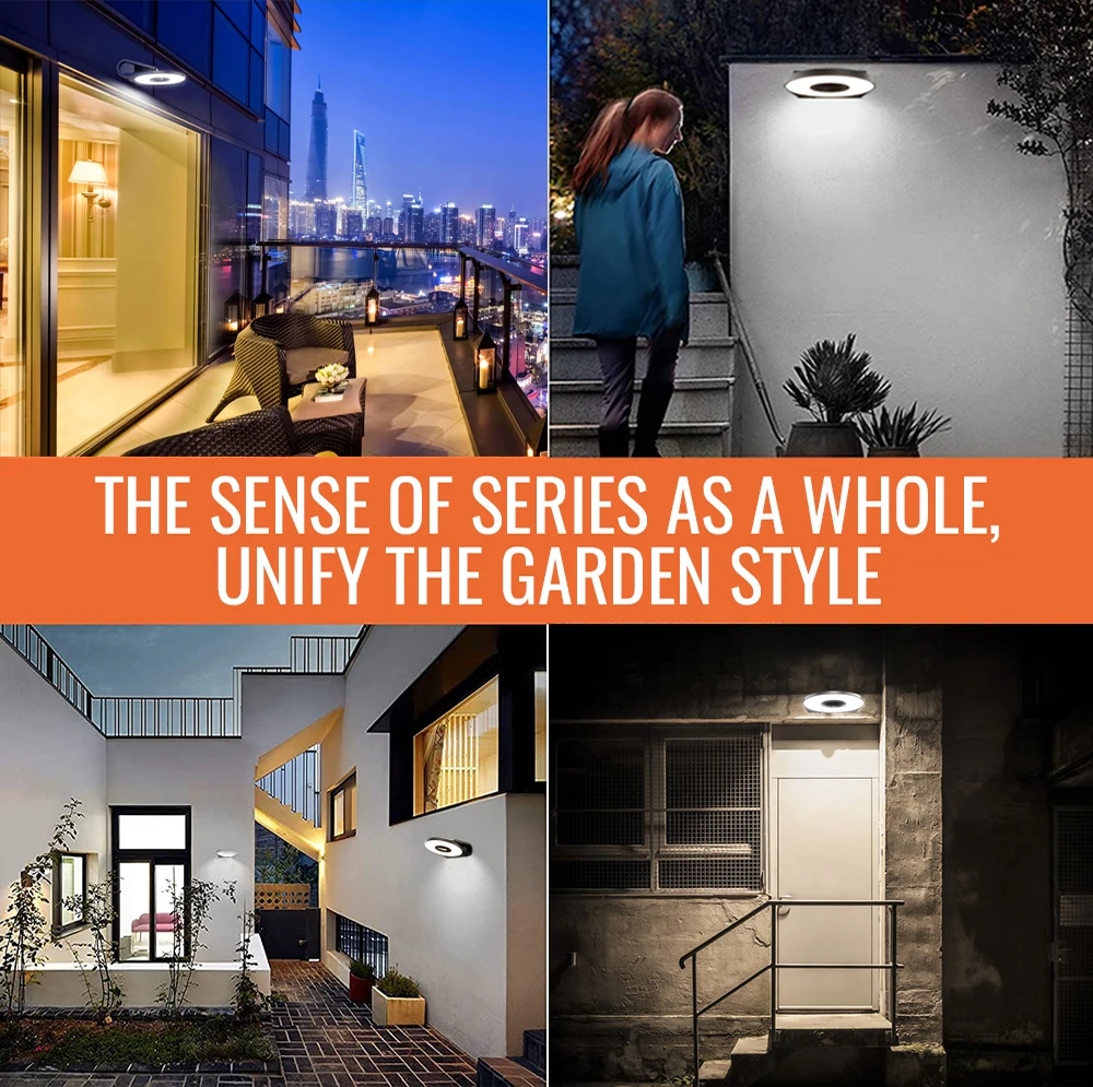 Уличные Настенные светильники на солнечной батарее современный минималистичный