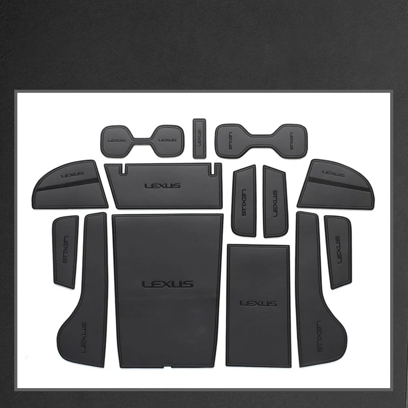 

Anti-Slip Car Gate Slot Mat For Lexus RZ 2023 + Non-Slip Door Groove Pad Leather Coaster Auto Interior Accessories