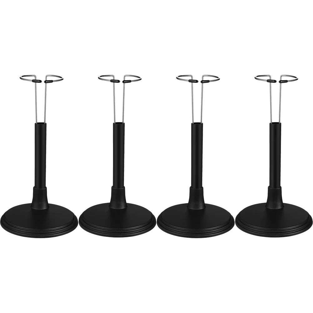 

4 Pcs Show Rack Stable Stand Racks Vertical Movable Support Holders Stainless Steel Figure Small Stands