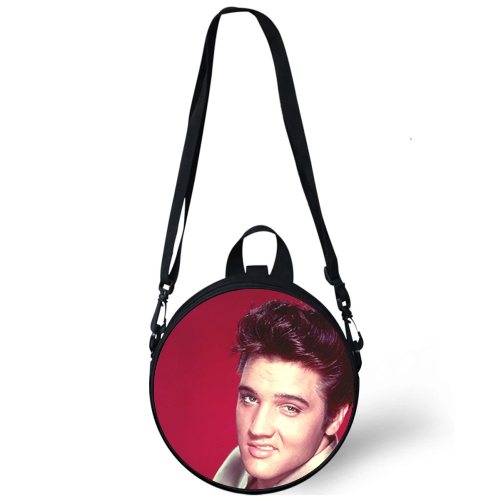 Elvis Presley Child kindergarten Bag 3D Print Crossbody Shoulder Bags For School Women Mini Round Bagpacks Rugtas Bag