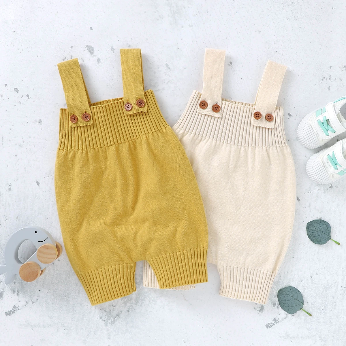 

Baby Rompers Sleeveless Newborn Infant Boy Girl Cotton Knit Sweaters Jumpsuits Casual Solid Sleeveless Toddler One Piece Outfits