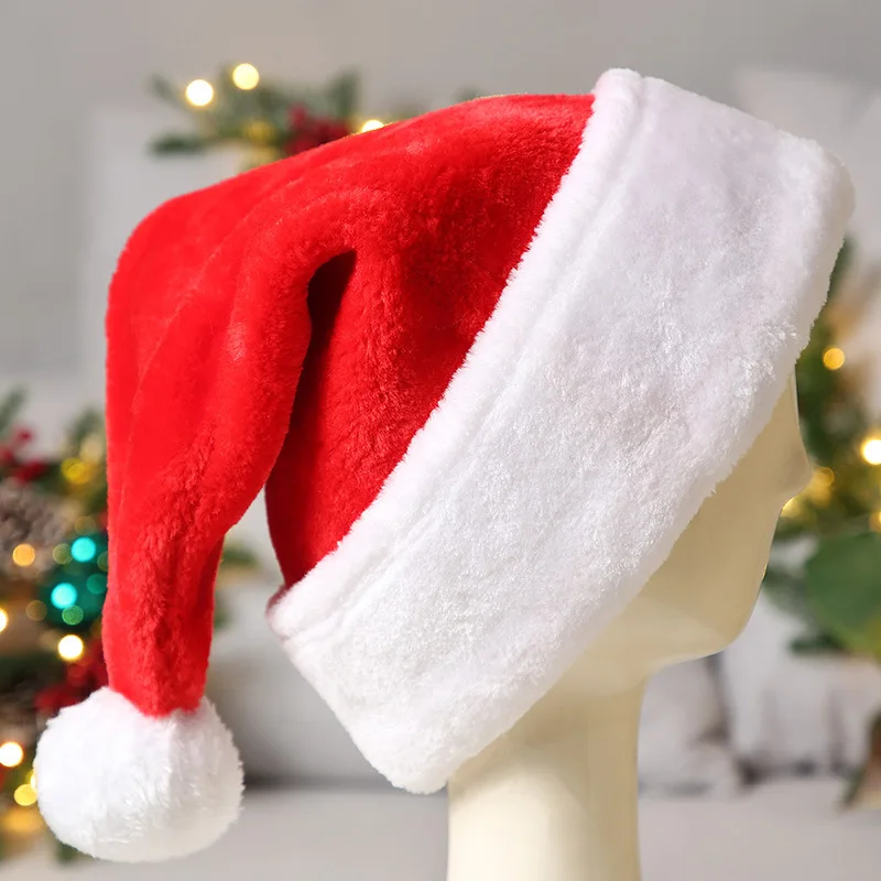 2022 Плюшевые рождественские шапки уплотненные для взрослых и детей