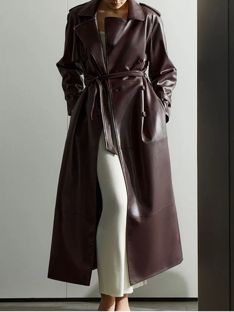 LGRQ 2024 новая зимняя модная женская одежда с отложным воротником и длинными