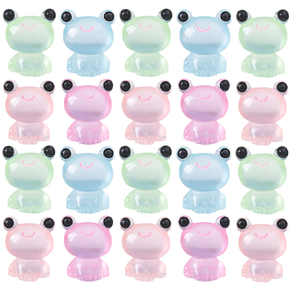 

40 Pcs Home Decor Tiny Frogs Figurines Unique Garden Mini Resin Sculptures Office
