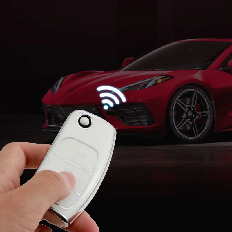 Чехол для автомобильных ключей из термопластичного полиуретана (TPU) складной с 3