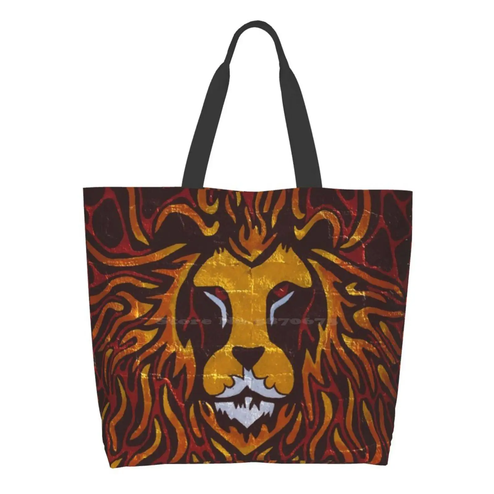

Attractive Y Lion Art Printed Casual Tote Large Capacity Female Handbags Indian Lion Indian Panthera Leo Africa Lion Lion