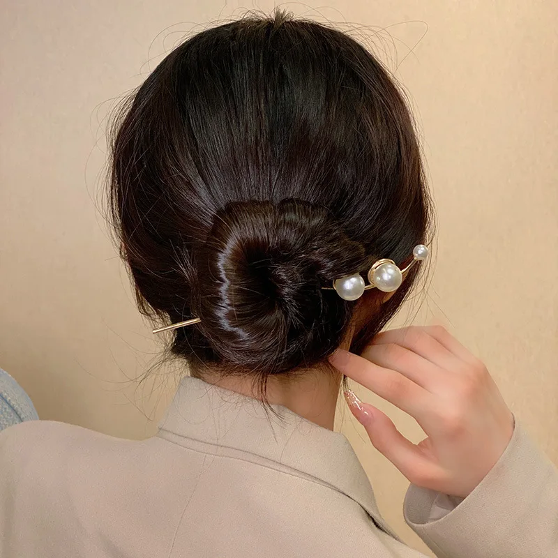 

Advanced Pearl Hairpin Women Simple Modern Hairpin Headwear 2022 New Temperament Hairpin Twist