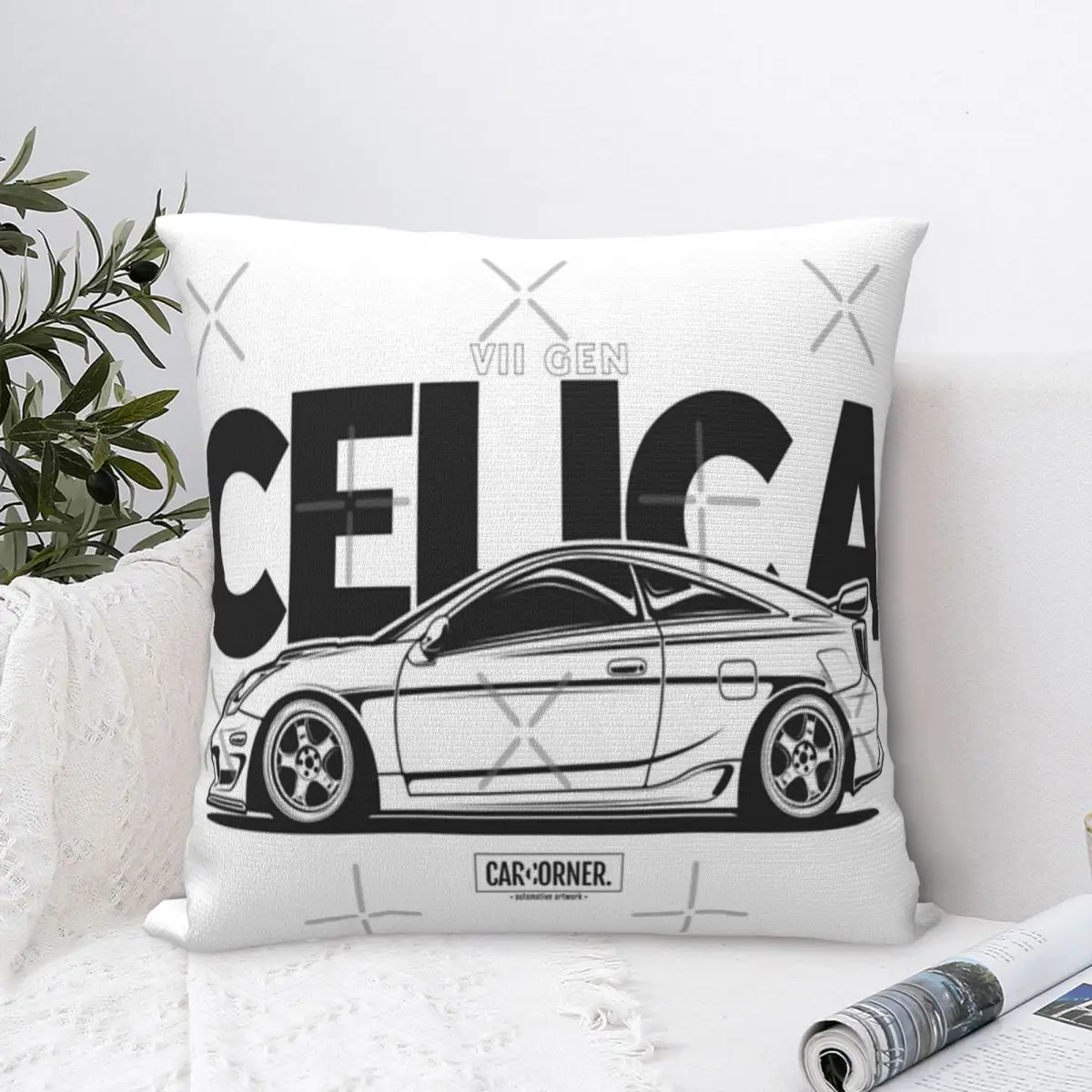 

Toyota Celica Vii Gen Double Sided Decorative Throw Pillow Cover Simple Fashion Sofa Cushion Cover
