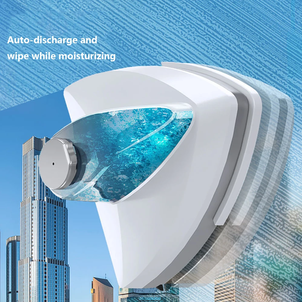 

Customized Magnetic Window Cleaner Glass Wiper Cleaning Tool Automatic Water Discharge Home Double-layer Wiper Scraper