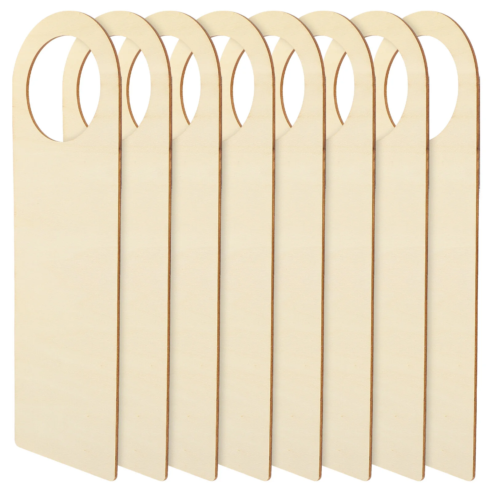 

8 Pcs Door Trim Unfinished Wood Hanger Notice Board Craft Wooden Tags Kid Hangers Creative Hangings