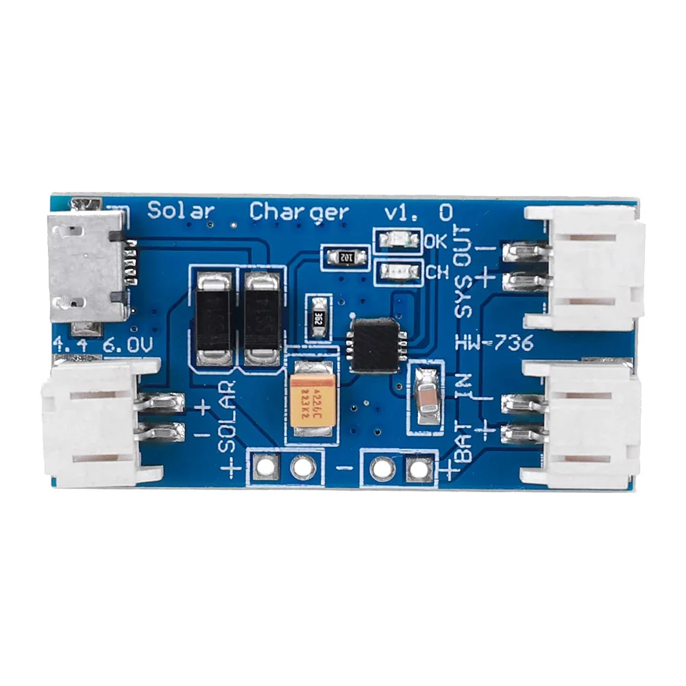 5 шт. CN3065 Мини-модуль зарядного устройства USB для литиевых солнечных батарей 500 мА 4,4 В 6 В для полимерных аккумуляторов 18650, DIY Power Bank (art.: 3920daadaa52f) - 3920daadaa52f
