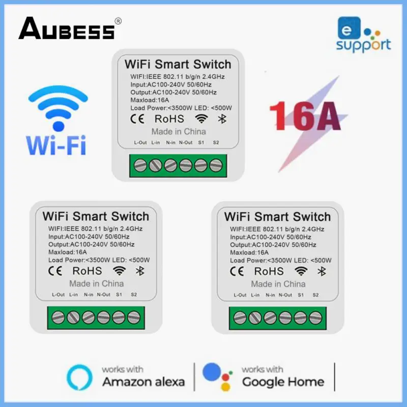

16A EWeLink Mini Wifi Smart Switch Smart Home DIY Light Switches Automation Module 2-way Control Work With Alexa Google Home