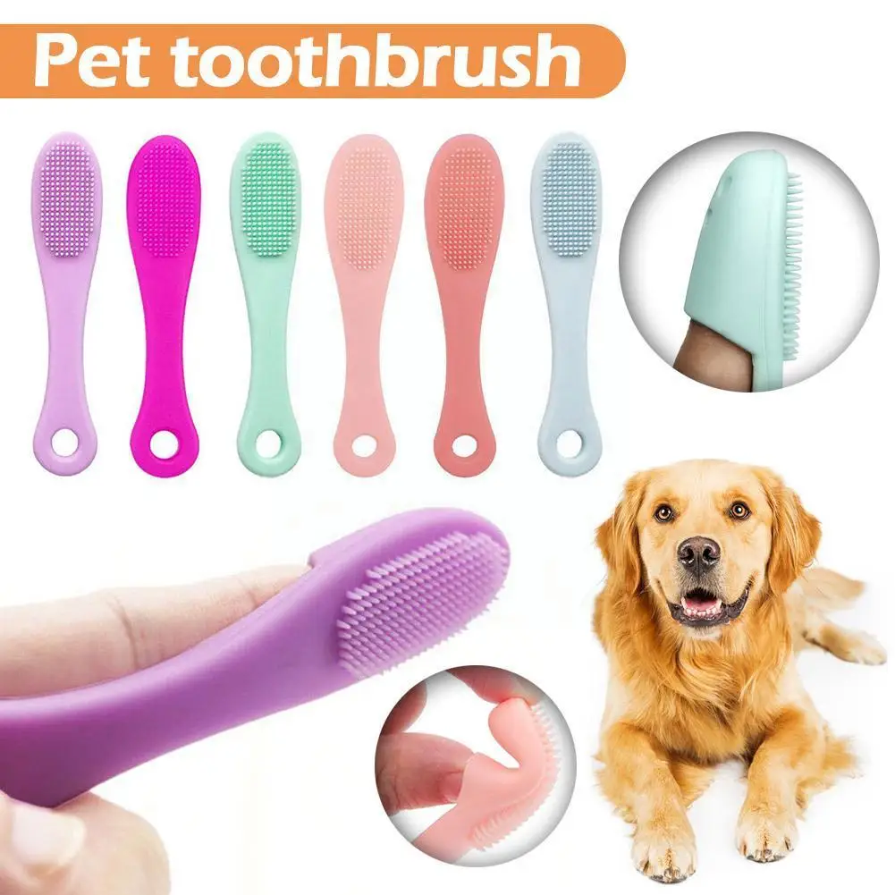 

Soft Pet Finger Toothbrush Clean Nose Blackhead Eye Wool Dog Dog Cleaning Silicone Stains Brush Brush Care Tear Accessories N1W2
