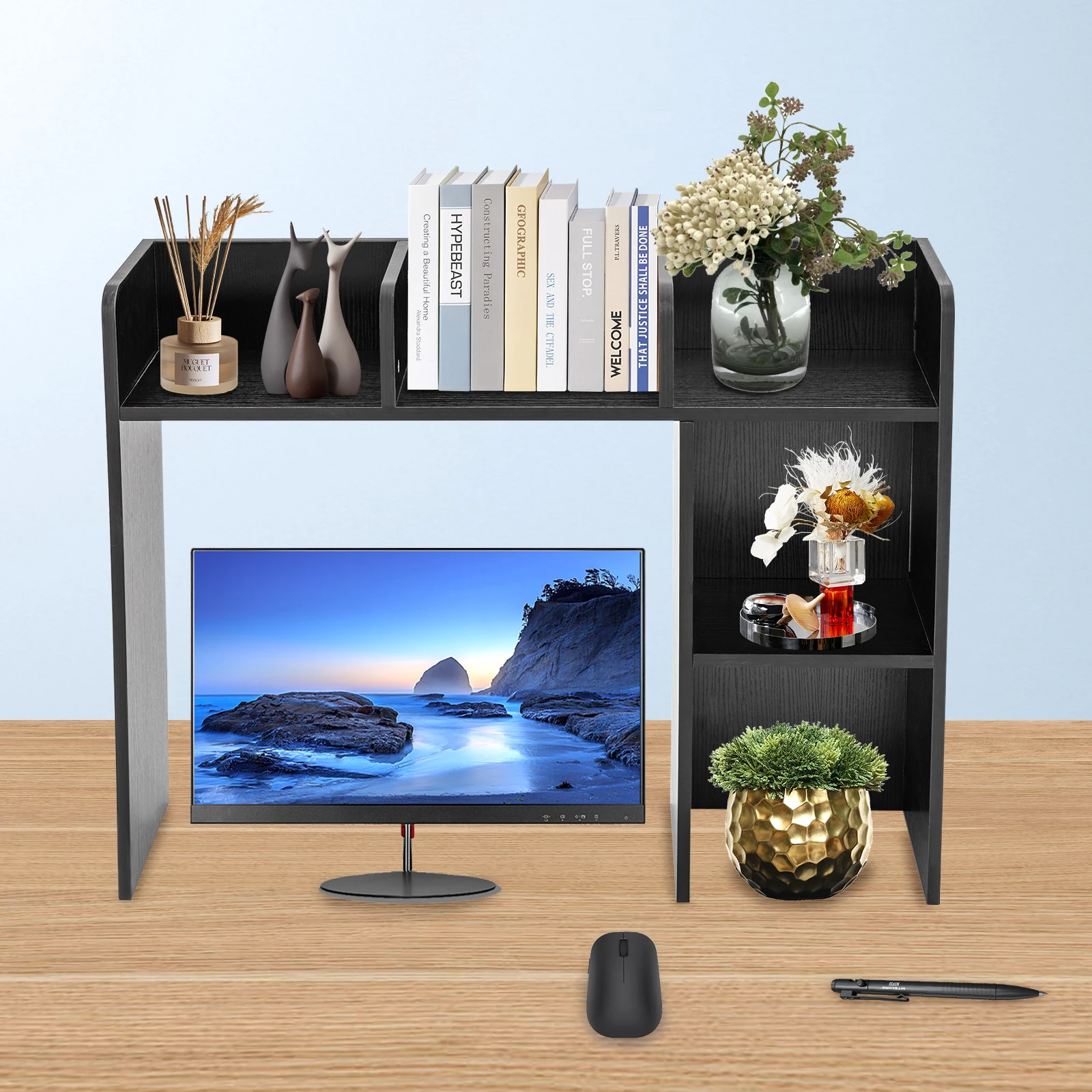 

Office Desk Bookshelf Holder, Desktop Bookshelf Storage, Desk Book Organizer