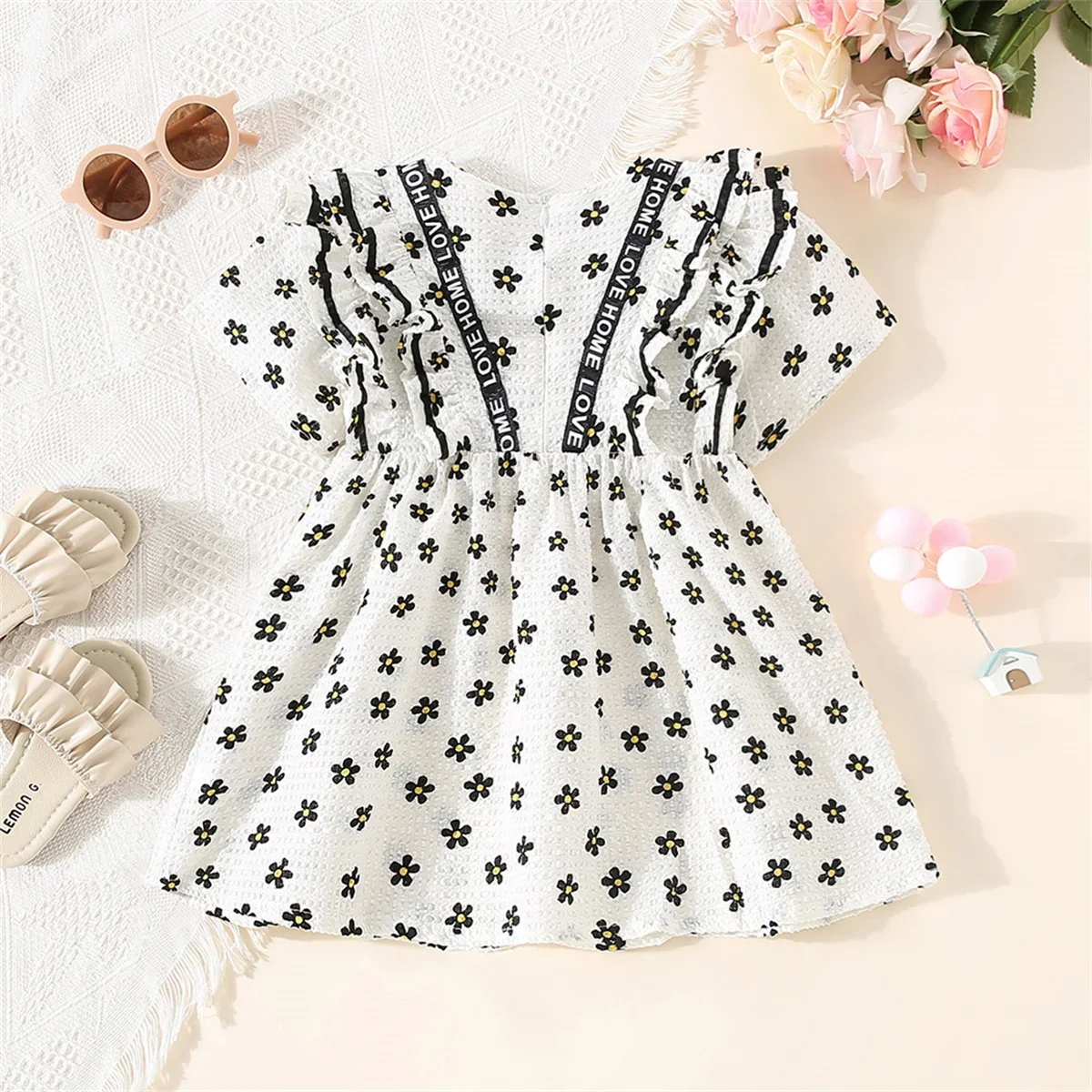 Летнее Платье С Цветочным Принтом Для Девочек
