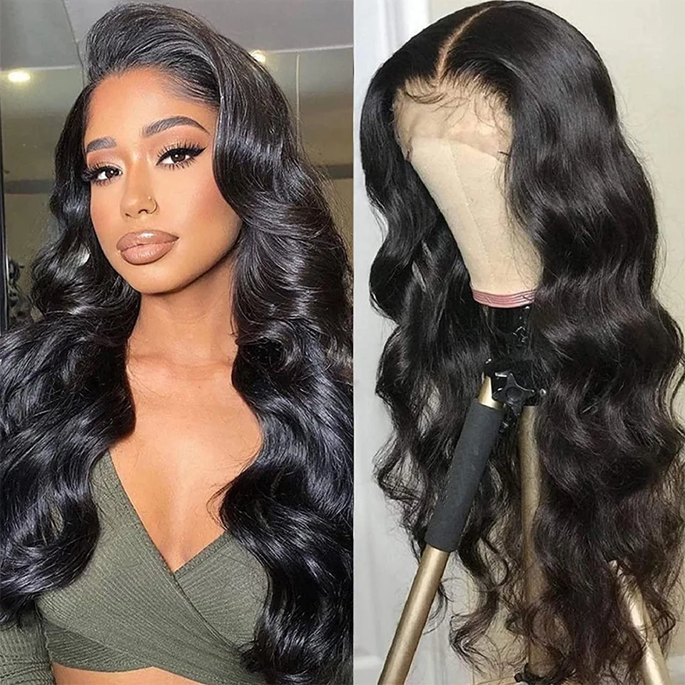 

13x6 HD Lace Frontal Human Hair Wigs Brazilian Body Wave Wig For Women Transparent Lace Frontal Wigs 4X4 Lace Closure Wig