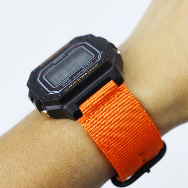 Фото Нейлоновый ремешок для часов Casio AQ-S810W S800W SGW-300H/400H/500H MRW-200H AE-1000W AE-1300/1200 W-S200H/800H/216H/735H, 18 мм №4