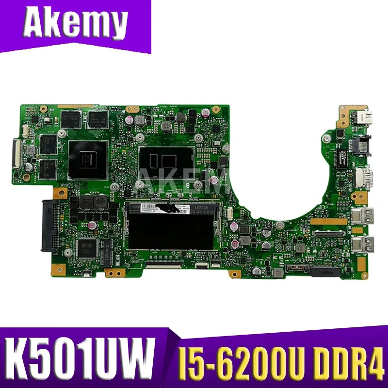 

Материнская плата K501UW для ноутбука ASUS K501UW K501UXM K501UQ, оригинальная материнская плата DDR4, 8 ГБ ОЗУ, Φ