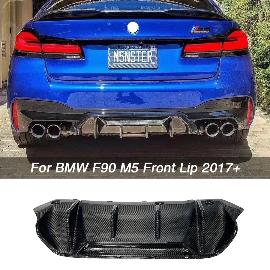 

Real Carbon Fiber Rear Diffuser For BMW F90 M5 Competition 2017-2023 Rear Bumper Chin Lip Spoiler Splitter Body Kit