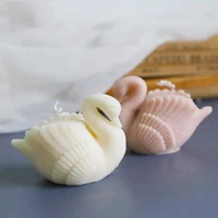3d big swan silicone candle mold for diy handmade aromatherapy candle plaster ornaments soap mould handicrafts making tool