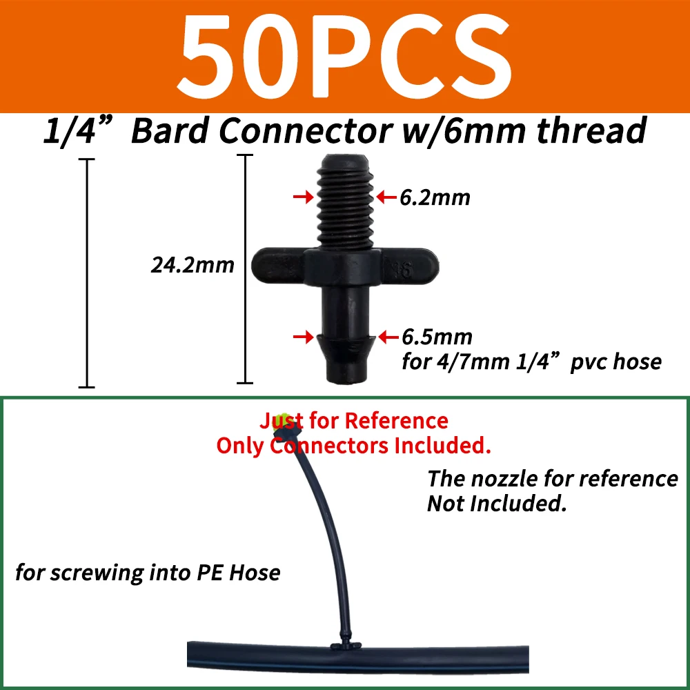 

Пластиковые соединители для капельного орошения 4/7 мм, 50 шт.