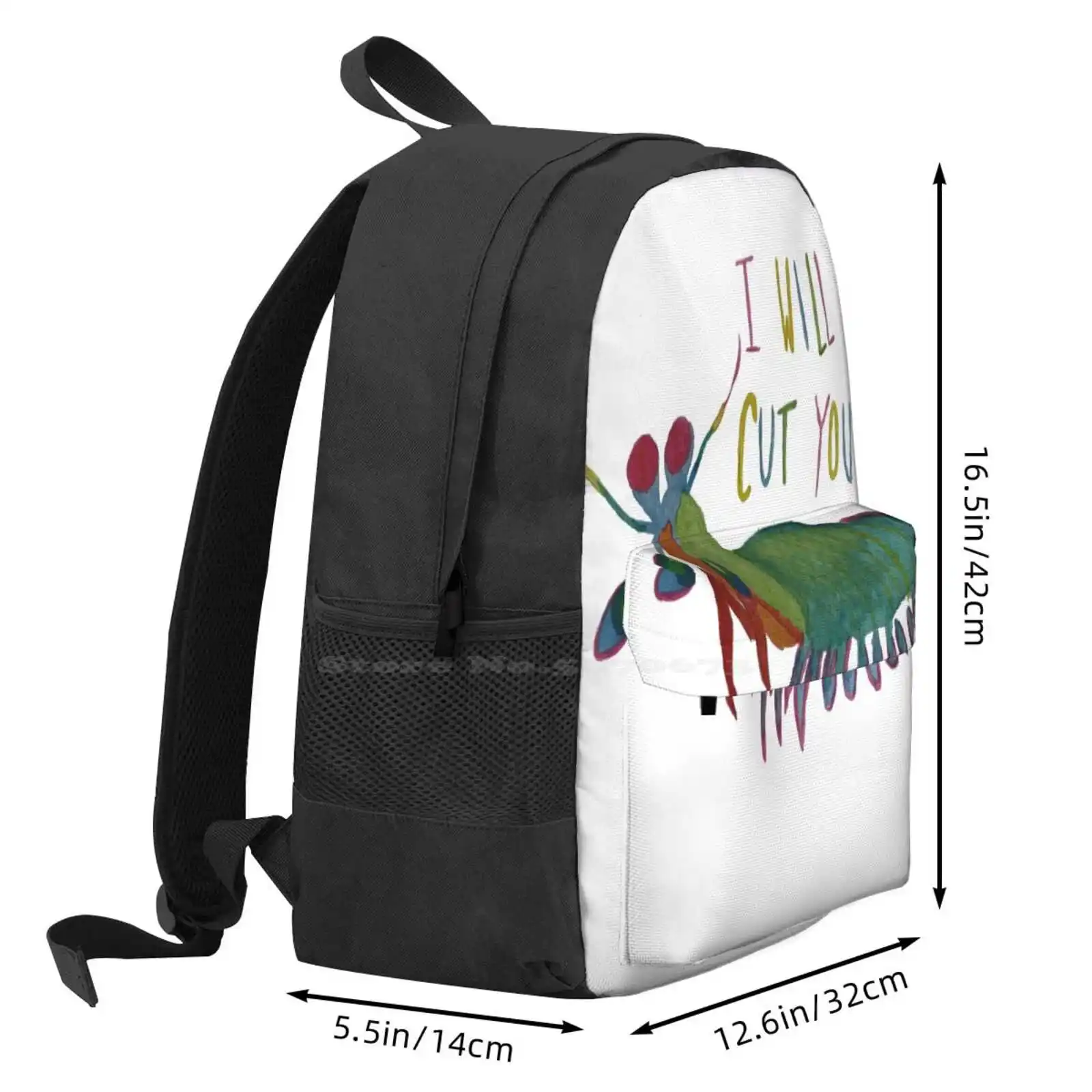 Горячая Распродажа школьный рюкзак с изображением маньтиса креветки мерцания