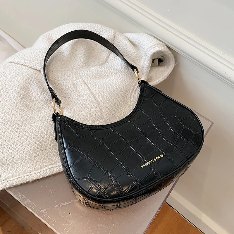 

Маленькая сумочка и кошельки из искусственной кожи с узором под камень и полумесяцем для женщин, Весенняя трендовая брендовая сумка через п...