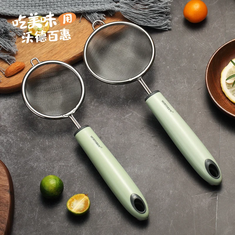 

Ручной пластиковый Дуршлаг Из Нержавеющей Стали, тонкая сетка, Круглый фильтр для соевого молока, высокое качество, подвешиваемые приспосо...