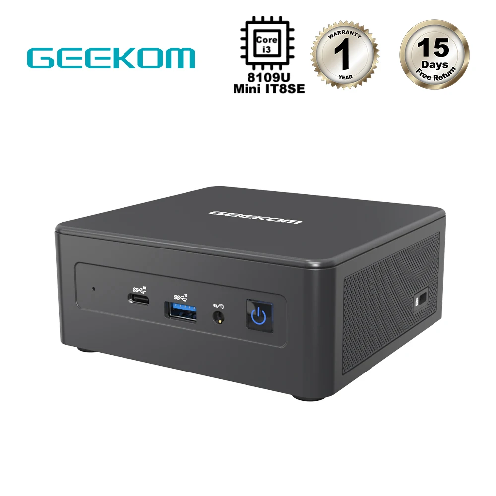 

Настольный мини-ПК Geekom Mini IT8 SE Intel Core i3 8109U (до 3,60 ГГц) Win11 Pro,Bluetooth v4.2,HDMI 2.0 порт, Intel Wi-Fi 5