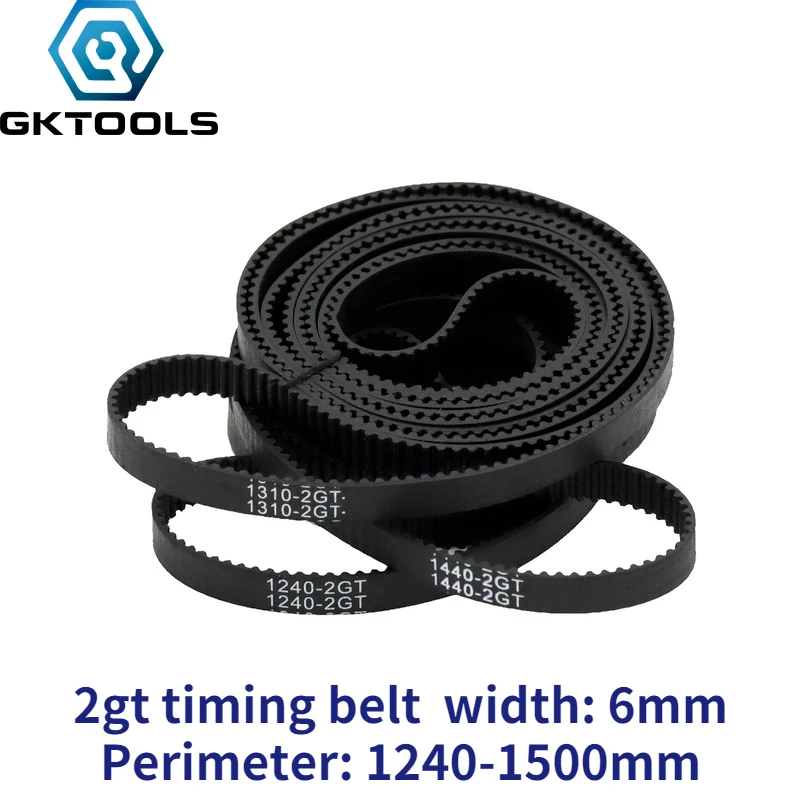 

Ремень ГРМ GKTOOLS C-16 GT2 для 3D принтера, 6 мм, с замкнутой петлей, резиновый, 2GT, длина 1240, 1250, 1310, 1324, 1340, 1350, 1360, 1440, 1474, 1500 мм