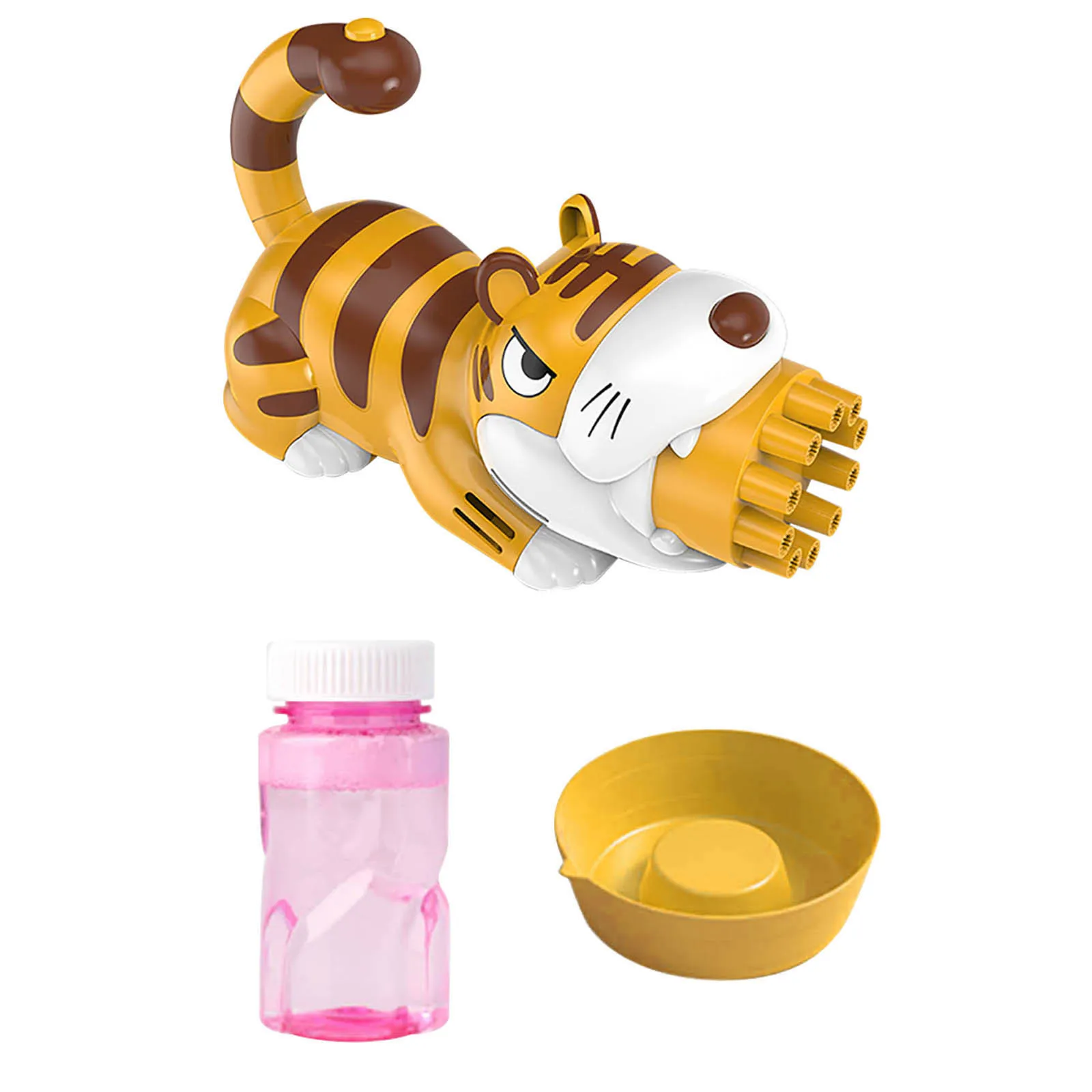 

Kids Machine Bubble Automatic Holes Bubble Summer Outdoor 10 50ml Fully Tiger/Dinosaur Toys Cute Outdoor Toys Soft Plastic