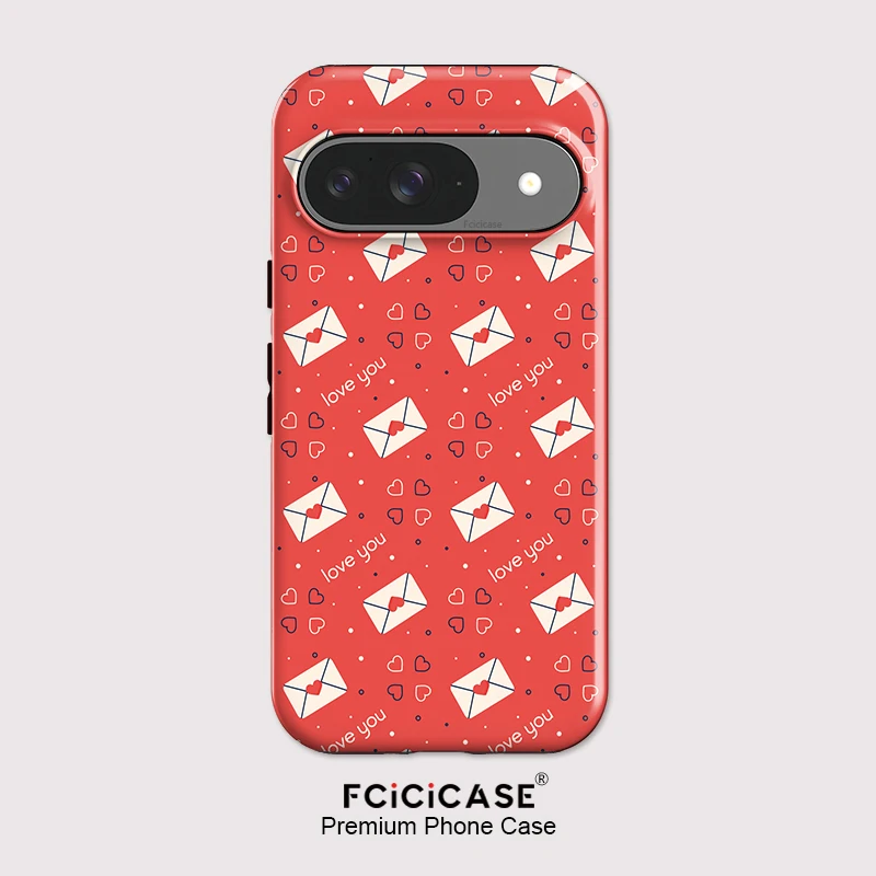 Фото Чехол для телефона Fcicicase с принтом в виде сердечек и надписями для Google Pixel 10, 8, 9 Pro, 10A, 7A, 8A, 10, 9 Pro XL, двухслойный, ударопрочный чехол №1