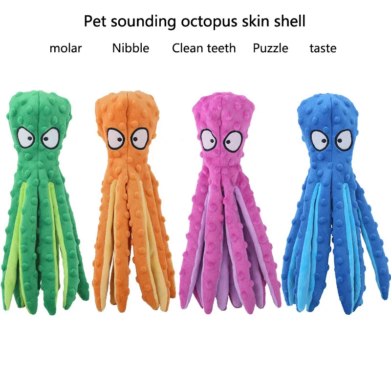 

Plush Pet Toys Octopus Toy Dog Sounding Developmental Toys Animals Bite Resistant Simulation Dog Toy Luxury Pets Accessories Psy