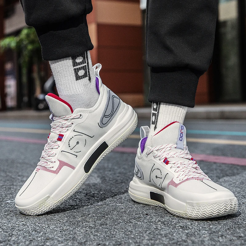 Мужские баскетбольные кроссовки дышащая уличная спортивная обувь для