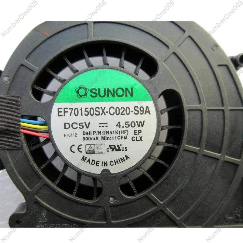 New Original CPU Cooling Fan For Dell OptiPlex 7040 Micro Desktop PC USFF SUNON EF70150SX-C020-S9A 5V 4.50W P/N: 2N51K 05JV3N