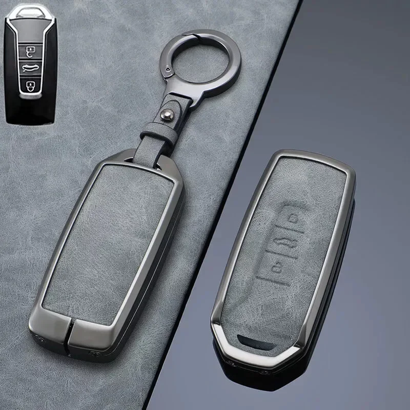 Кожаный Автомобильный Умный брелок для ключей из цинкового сплава держатель