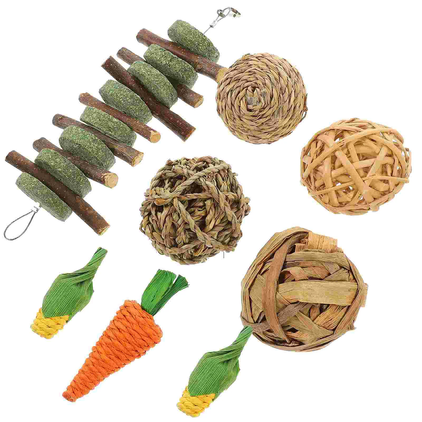 

Toys Hamster Chew Guinea Cage Toy Molar Hanging Accessories Rabbit Teeth Parrots Activity Animal Grind Rattan Hedgehog Hamsters