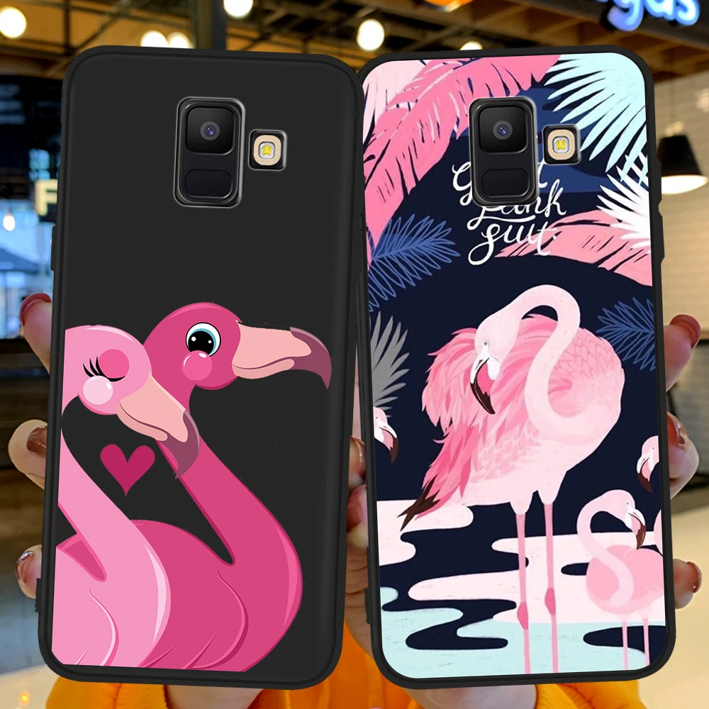 

Luxury fashion flamingo red-crowned crane For Samsung Galaxy A5 A6 A7 A8 A10 A30 A40 A50 A22 A32 A72 A82 J7 J8 Plus Phone Case