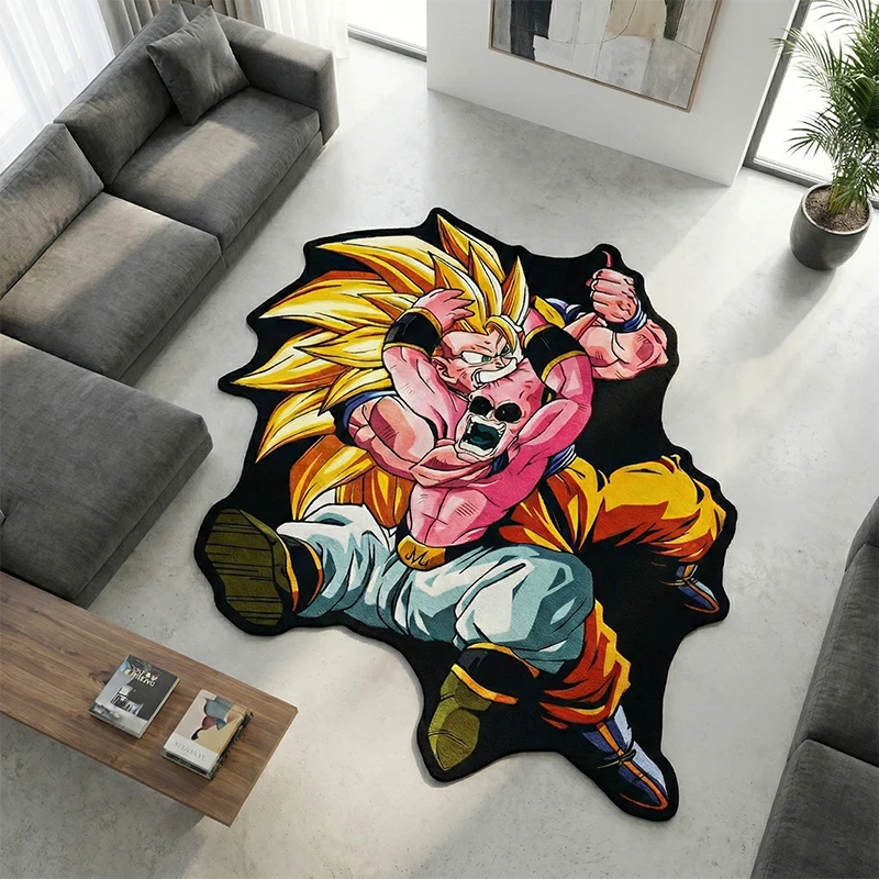 Фото Коврик Dragon Ball Z: Гоку против Маджин Буу, аниме-ковер для спальни, мягкий нескользящий напольный коврик, декор для дома, подарок для мальчиков №3