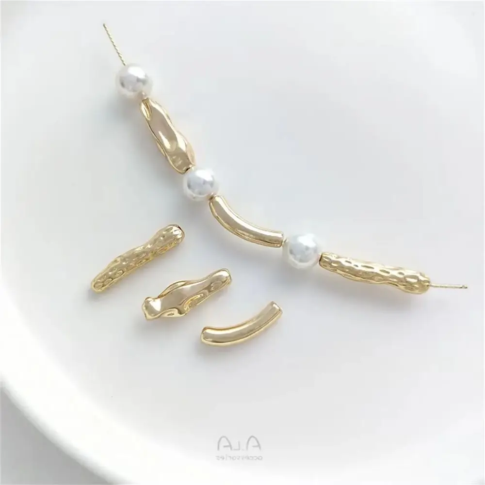 14-каратное золотое удерживающее полоску имитация трубки в стиле барокко