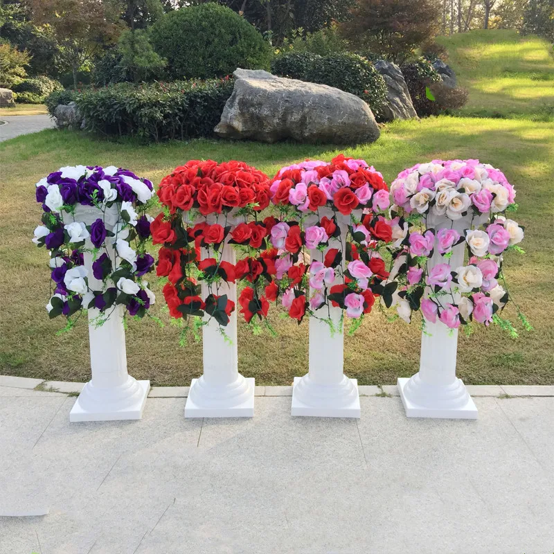 Новый недорогой Свадебный Искусственный цветок розы шар дорожный гид стола для