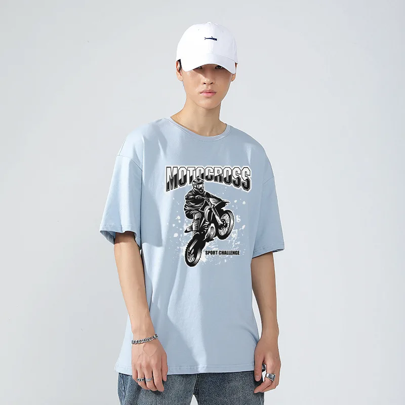 

Oversized T Shirt Men's Figure Print Short Sleeve T-shirt Ins European and American Fashion Brand Vintage Street Trend Loose Top