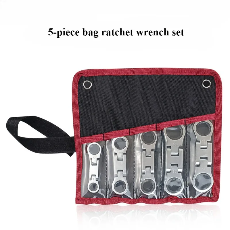 

5 шт./компл. набор ключей с регулируемой трещоткой 8 10-12 13-14 15-16 18-17 19 мм