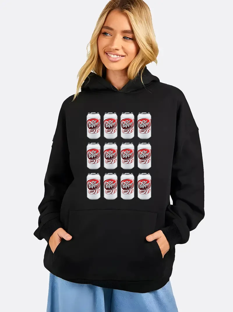 Женские художественные свитшоты Dr Pepper повседневные толстовки с длинным рукавом