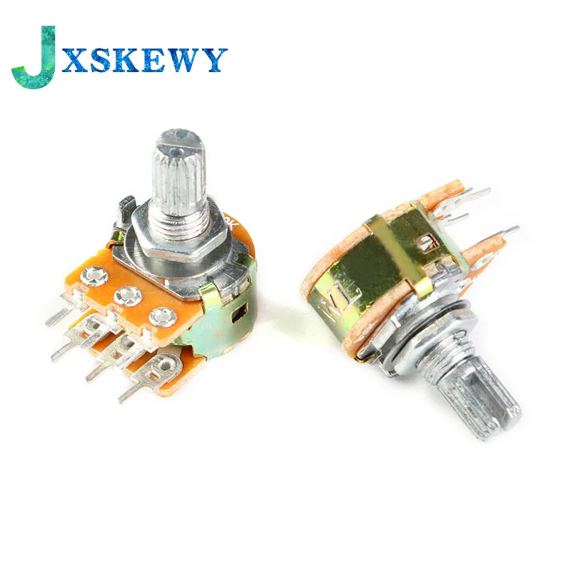 Усилитель 5 шт. WH148 B1K B2K B5K B10K B20K B50K B100K B500K 6 контактов двойной стерео-Потенциометр 1K