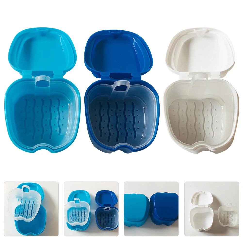 

Denture Case Retainer Box Container False Teeth Bath Guard Mouth Cup Holder Storage Orthodontic Cleaning Soaking Containers
