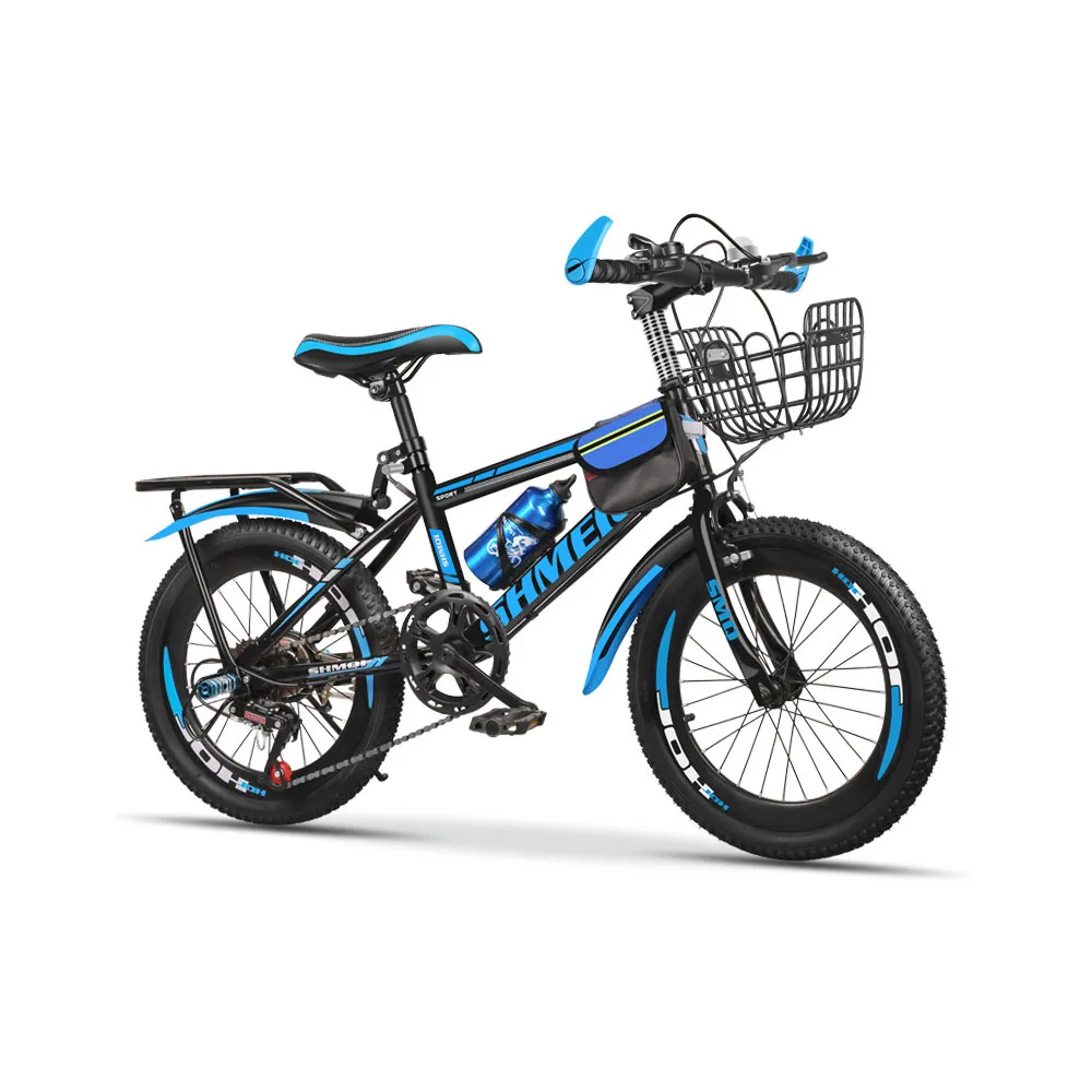 

18 Inch Mountain Bike Student Bicycles With Storage Basket Backseat Kettle Anti Slip Tire Aluminum Alloy Cutting Ring Bikes