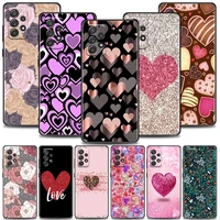 heart love and flower phone case for samsung galaxy a72 a52 a42 a32 a22 a21s a02s a12 a02 a51 a71 a31 a11 a01 5g silicone case