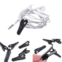 6pcsset black headphone headset cable clip earphone microphone holder clips accessories