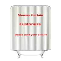 customize shower cutrain 3d printed bathroom waterproof curtains with hook diy personalized photo logo shower curtains